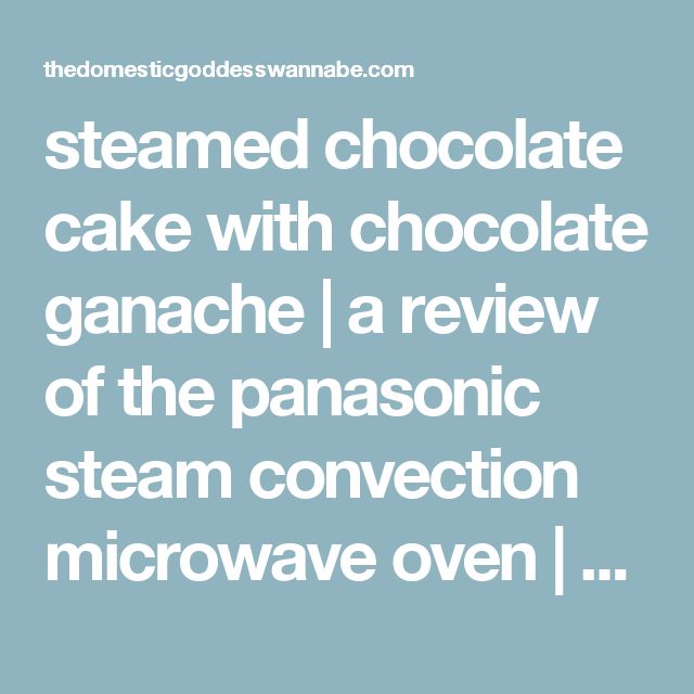 Best 25 Panasonic Convection Microwave Ideas On Pinterest Steamed Chocolate Cake With Ganache A Review Of The Panasonic Steam Convection Microwave Oven