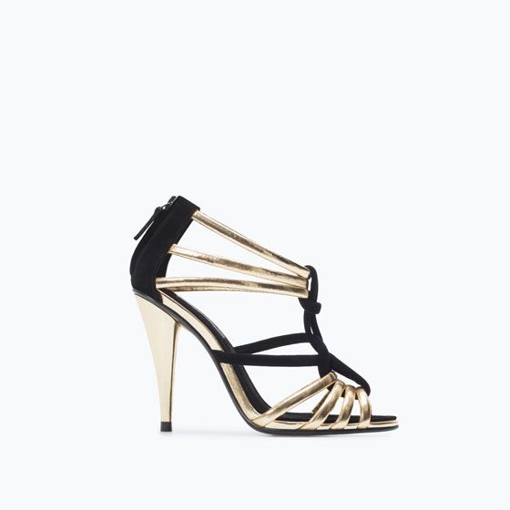 zara black sandals