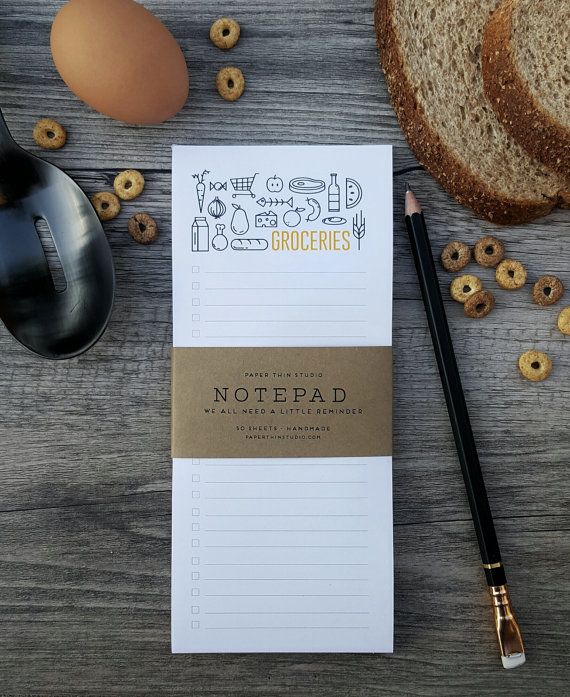 grocery list stationery