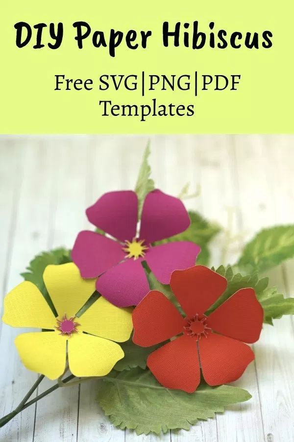 Download Hawaiian Hibiscus Paper Flowers Template Domestic Heights Free Paper Flower Templates Paper Flower Template Paper Flowers
