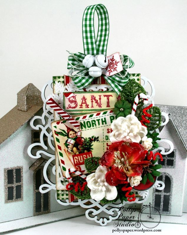 north pole postcard retro christmas wall hanging holiday christmas picture postcard