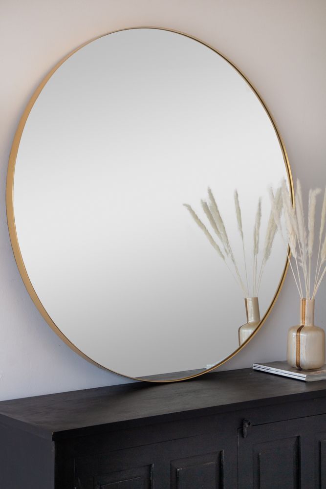 Round Gold Framed Wall Mirror Xl Frame Frames On Round Gold Framed Wall Mirror Xl, Oversized Large Round Mirror