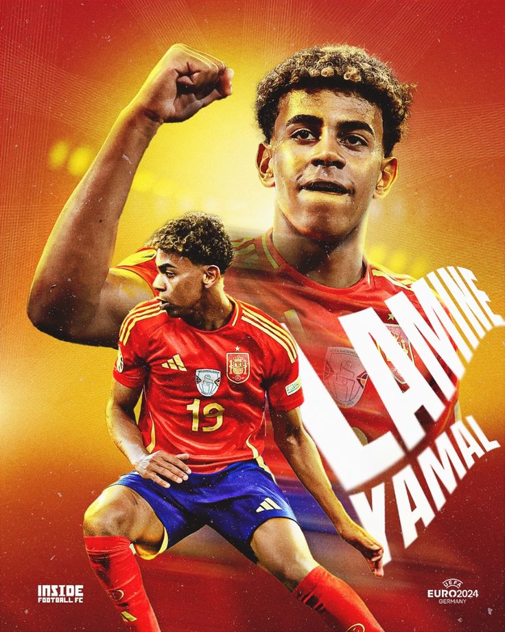 Lamine Yamal Spain Football Graphic | Sports art, Sports logo, Graphic art