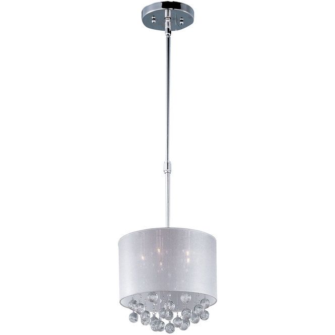 Sheer Shade Crystal Ball Chandelier white | Drum shade Sheer Shade Crystal Ball Chandelier white | Drum shade
