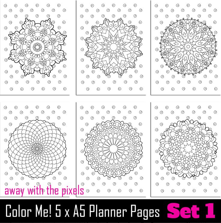 Here Are 6 Printable Inserts For An Filofax Or Similarly Sized Planner That Also Double As Coloring Pages