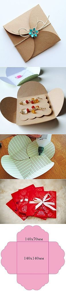 four different types of paper plates and envelopes