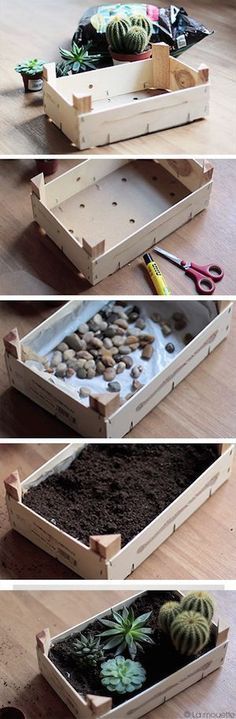 Une petite jardinière dans une cagette en bois! 20 idées inspirantes...