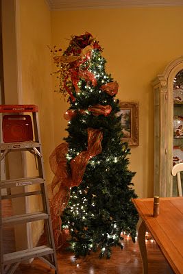Kristen S Creations Decorating A Christmas Tree With Mesh Ribbon Kristen S Creations Decorating A Christmas Tree With Mesh Ribbon Tutorial Holidays
