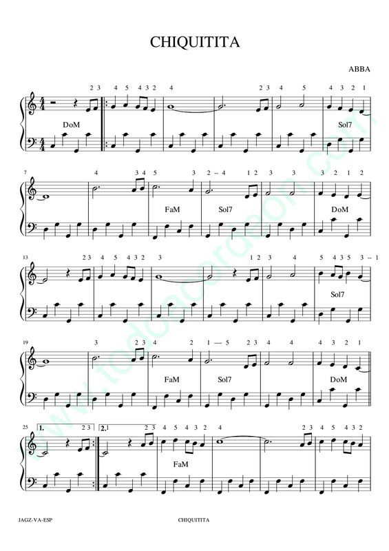 Dropbox Chiquitita Pdf Violin Songs Sheet Music Learn Piano