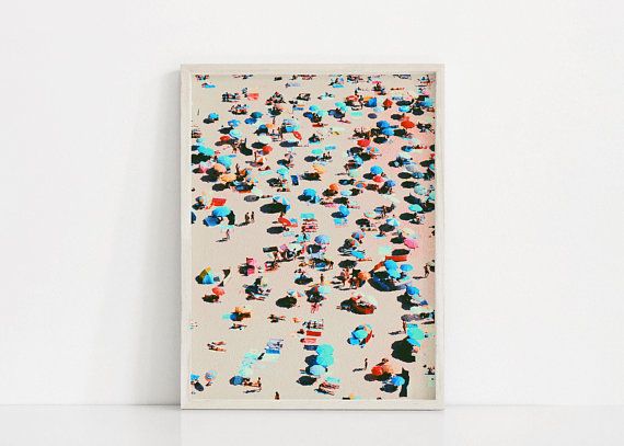 Surf Art Vintage Beach Print Combi Van Wall Art Beach Art