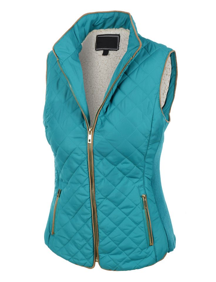218 Best WOMEN'S PUFFER JACKETS & VESTS Images On Pinterest LE3NO Womens Lightweight Quilted Puffer Jacket Vest with Pockets - 218 Best WOMEN'S PUFFER JACKETS & VESTS Images On Pinterest