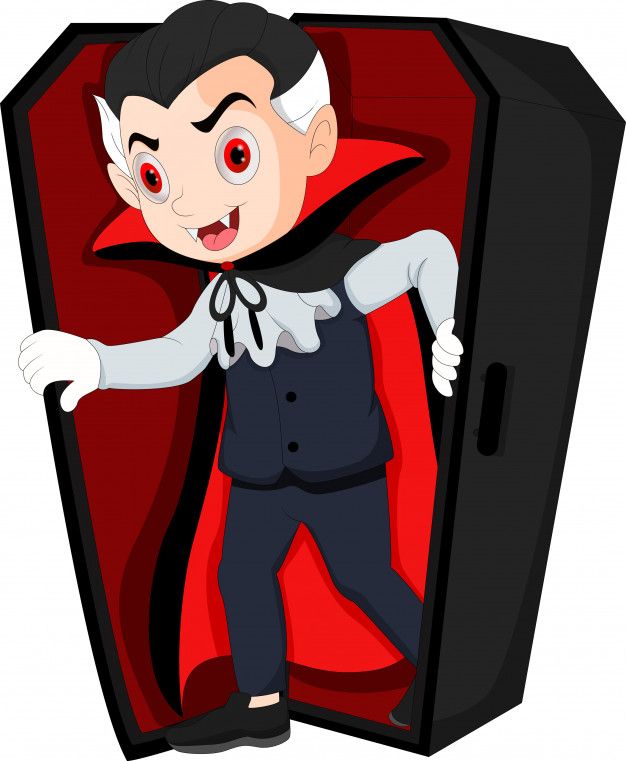Triste Goth dibujos animados vampiro Drácula Disfraz De Halloween Fiesta Camiseta Para Niños Niños