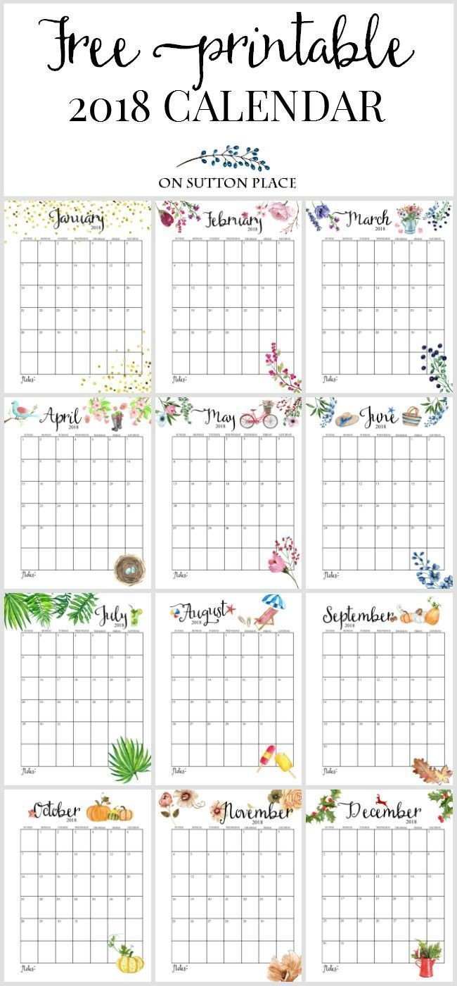 2018 free printable monthly calendar planners and printables weekly monthly calendars