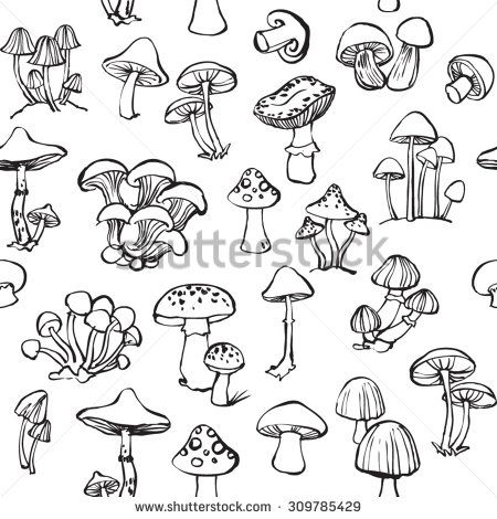 Agar Stock Vectors & Vector Clip Art | Mushroom drawing ...