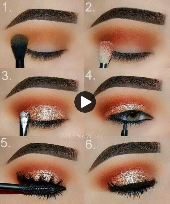 Tutoriel De Maquillage Tutoriel étape Par étape Pour Le Maquillage Des Yeux Glam Orange Et O