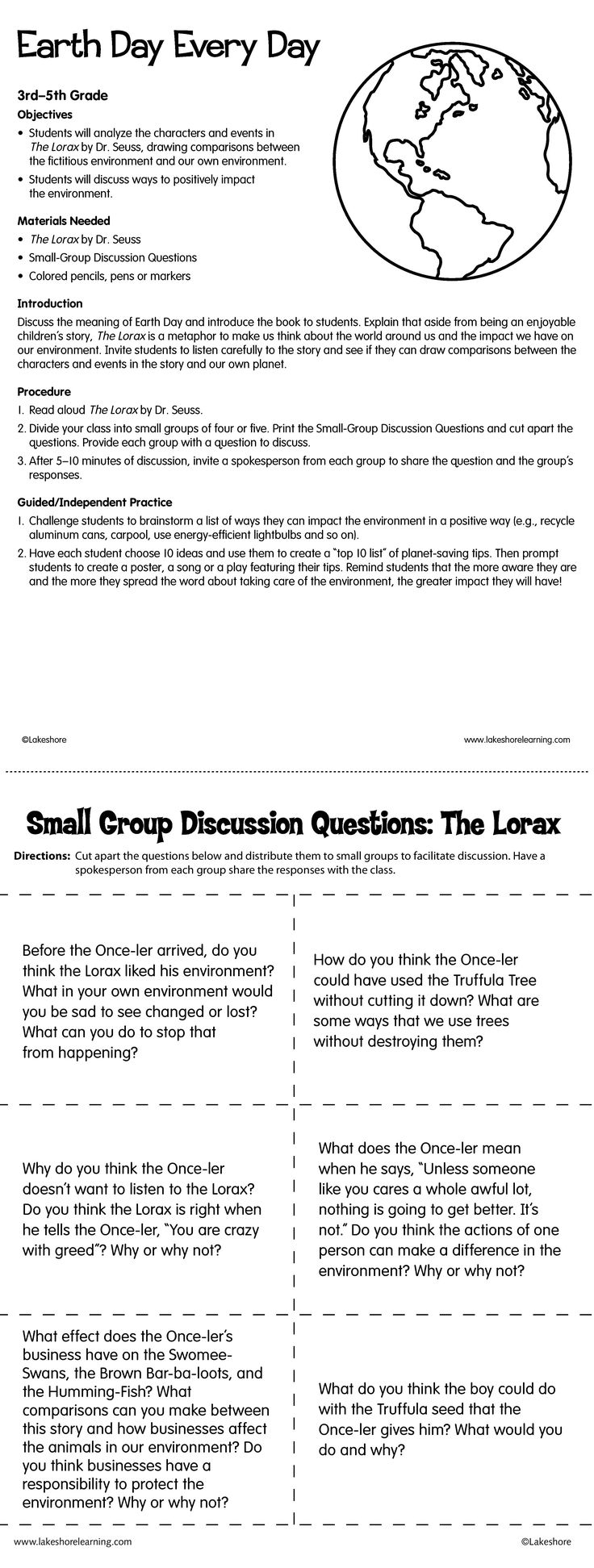 Worksheets Student Worksheet To Accompany The Lorax 17 best the lorax images on pinterest dr suess and in this lesson plan students take a closer look at by dr