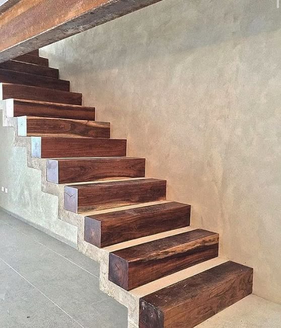 Wood and concrete stairs oddlysatisfying in 2020 Diy staircase Wood and concrete stairs oddlysatisfying in 2020 Diy staircase
