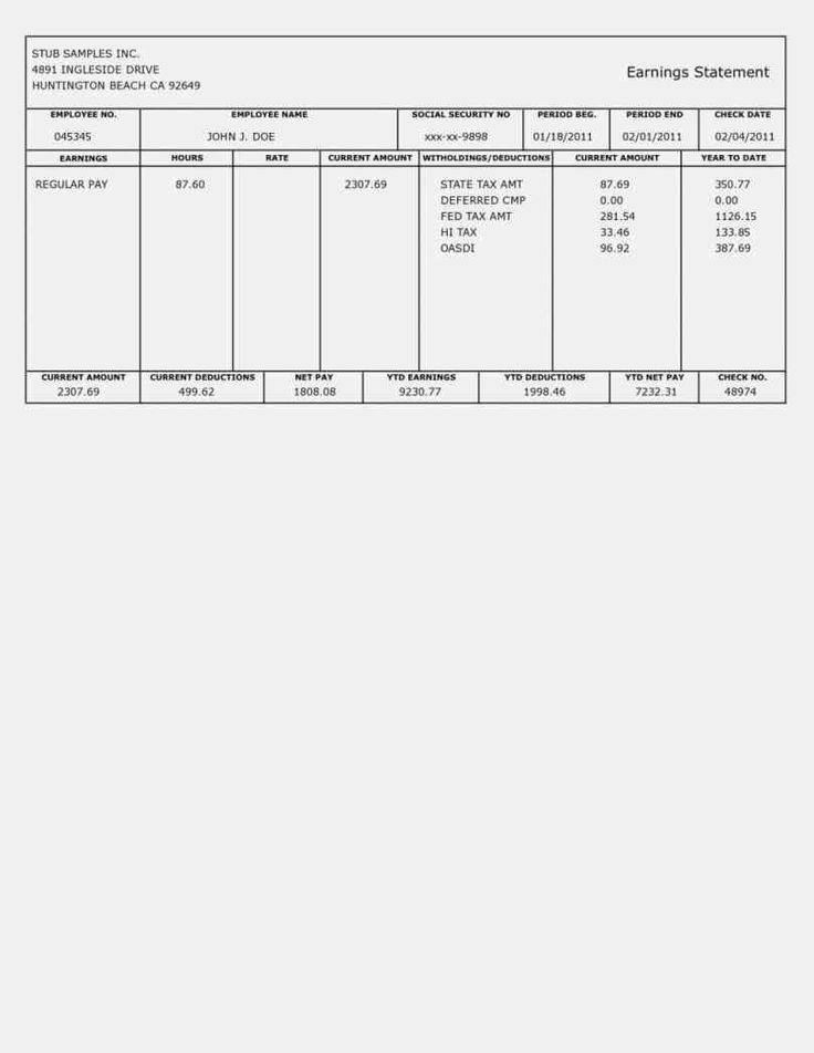 check stub tax calculator