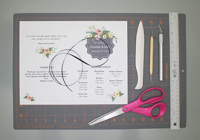 Create your own wedding program with these free wedding program templates. Open the template, add your details, and you're ready to print.