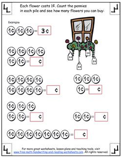 counting change worksheets