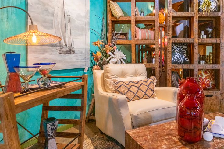 Crisp White Leather Chair Meets Rustic Wood Gallery Furniture Gallery Furniture, Furniture In St Pete Florida