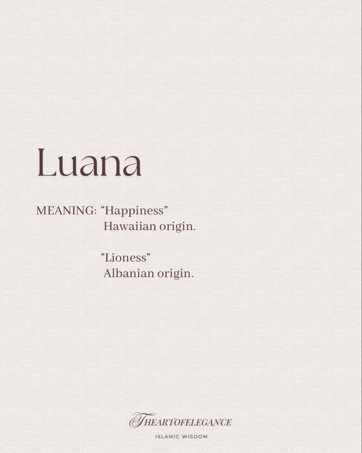Luana theartofelegance Meaningful Baby Names Muslim Baby Names luana-theartofelegance-meaningful-baby-names-muslim-baby-names