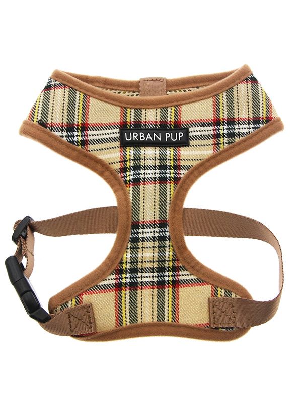 Brown Tartan Burberry Style Harness Patterned Dog Harnesses By