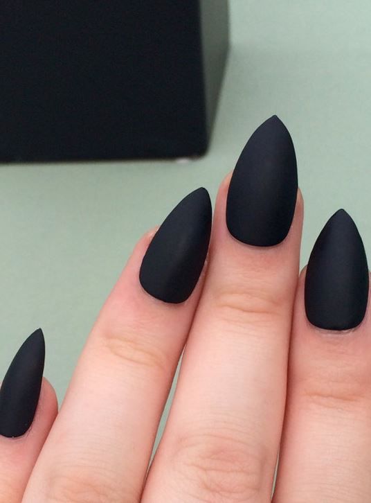 Fashion Ideas Elegant Black Nail Designs 2019 mattenail