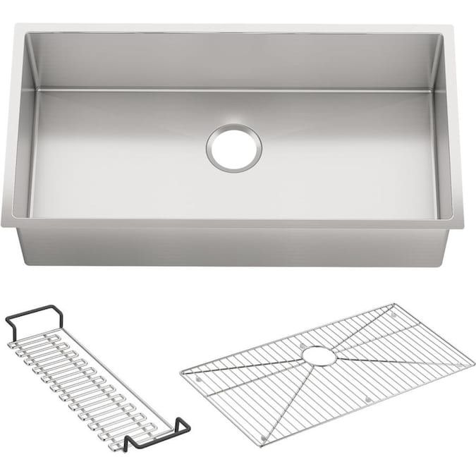 Kohler Vault Farmhouse Drop In Apron Front Self Trimming Stainless Steel 36 In 1 Hole Double Bowl Kitchen Sink K 3944 1 Na The Home Depot Kitchen Sink Remodel Farmhouse Sink Kitchen Apron Sink Kitchen