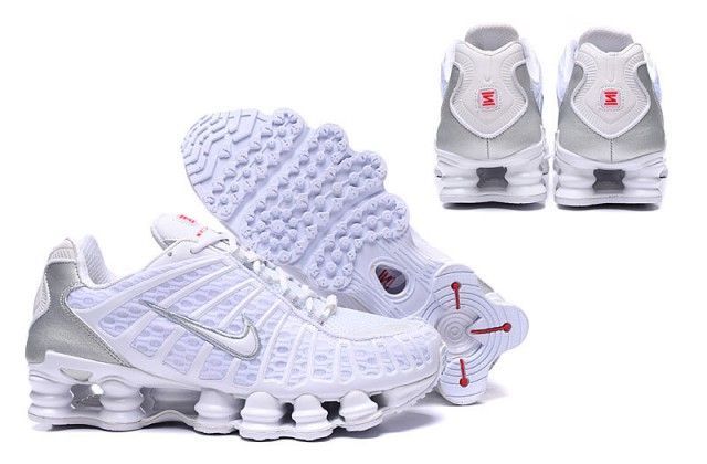 Nike Shox TL White/Metallic Silver/Max Orange/White AV3595 ... Nike Shox TL White/Metallic Silver/Max Orange/White AV3595 ...