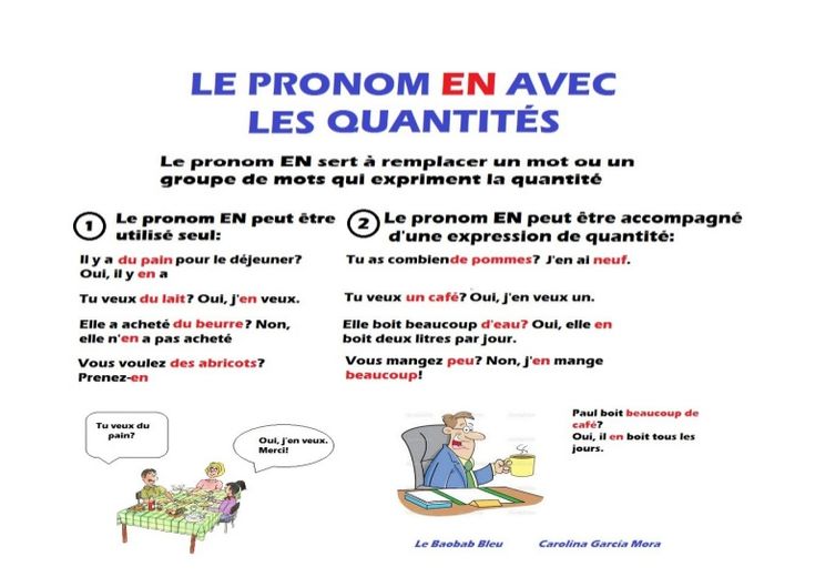 le pronom en avec les quantités apprendre le français quotation marks and punctuation