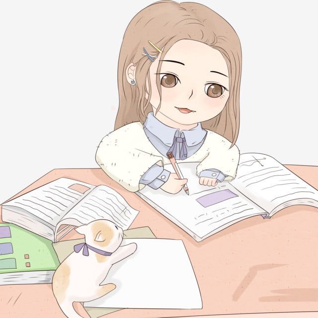 picture Persona Haciendo Tarea Animada tareas de dibujos animados nina