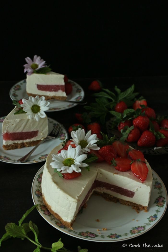 Cook The Cake Tarta Mousse De Kéfir Yogur Griego Y Gelatina De Fresa Reto Alfabeto Dulce Gelatina De Fresa Gelatina De Yogurt Gelatinas