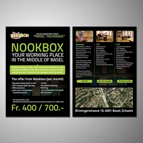 create an attractive flyer advertising nookbox co working space how to make an attractive flyer