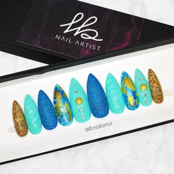 Holographic Flames Press On Nails Glue On Fake Nails Cruelty Free Beauty Bling Coffin Nails Faux Nails Vegan Gift Ideas Glue On Nails Holographic Nails Acrylic Best Acrylic Nails