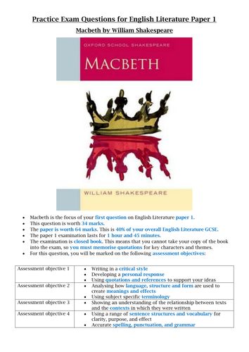 essay questions on macbeth