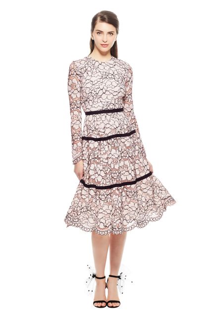 Fl Corded Lace Long Sleeve Seamed Dress Lela Rose Pinterest Fl Corded Lace Long Sleeve Seamed Dress Lela Rose Pinterest Dresses And