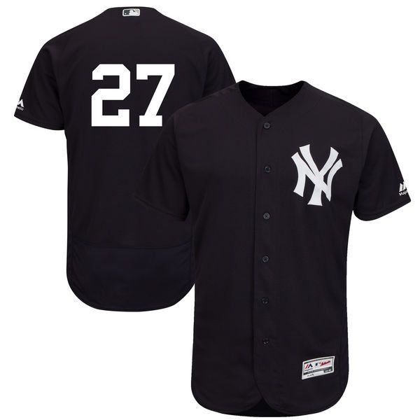 Mens #27 Giancarlo Stanton New York Yankees Cool Base Player Jersey White