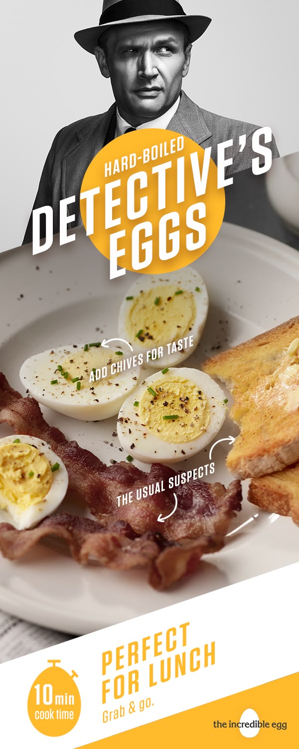 You've found Hard-Boiled Detective's Eggs-the perfect way to resurrect your colored Easter eggs and then eat them. Hard-boiled eggs are perfect for a quick snack on the go, or simple, low-carb, spring lunch recipe. Serve them as protein-packed appetizer with a spread of dips every guest will love. How do you like your eggs?