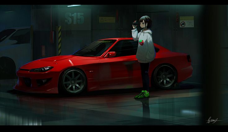 Pin by Ajanni Patrick on Fanart | Jdm wallpaper, Red car, Anime