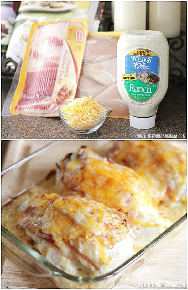 Easy Dinner Recipe 4 Ingredient Bacon Ranch Chicken Bake - Baked chicken recipes ranch #baked #chicken #recipes #ranch Easy Dinner Recipe 4 Ingredient Bacon Ranch Chicken Bake