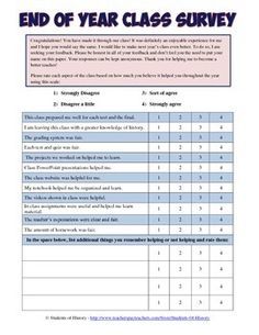 course evaluation survey
