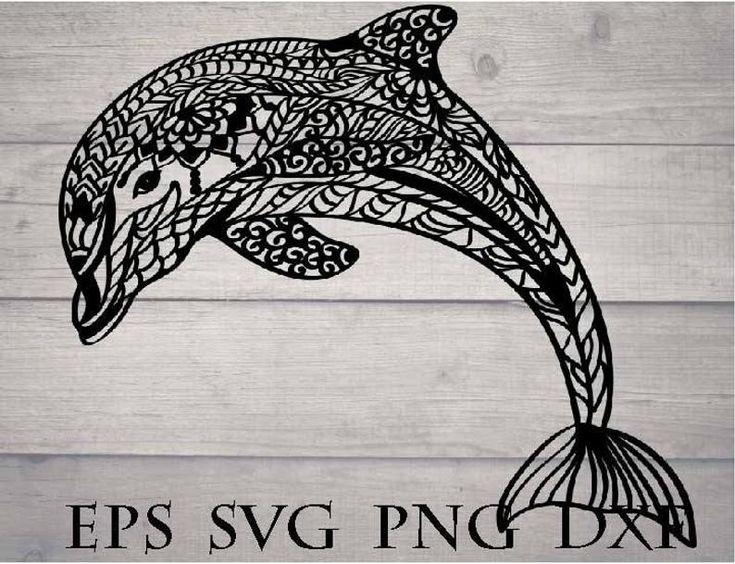 Download Dolphin svg mandala dolphin svg | Etsy | Zentangle animals ...