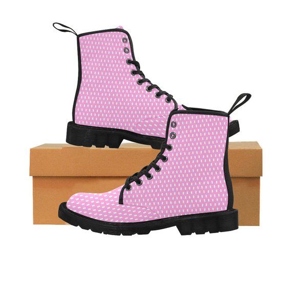 Unique Martin Mens Boots Lace Up Canvas Combat