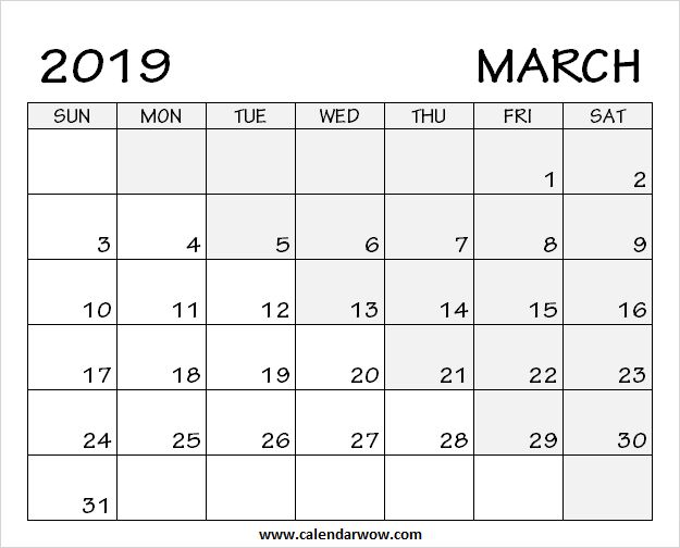 printable blank march 2019 calendar download free free printable calendar november 2020
