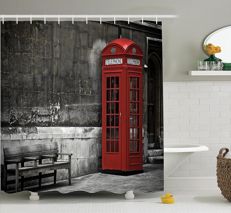 amazoncom london decor shower curtain set by ambesonne illustration of london city - Bathroom Accessories London amazoncom london decor shower curtain set by ambesonne illustration of london city - Bathroom Accessories London