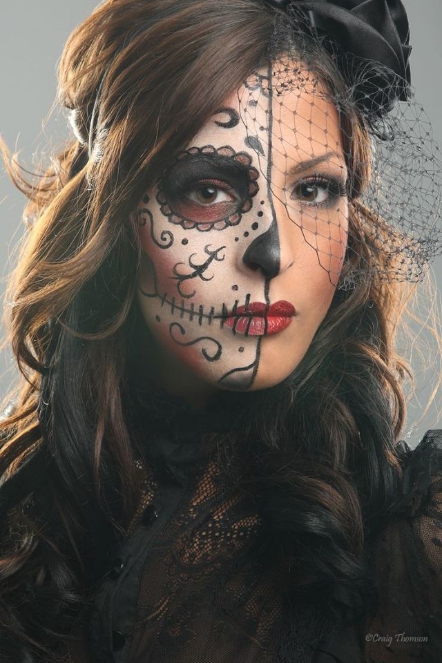 Halloween Schminke für Frauen - 42 gruselige Makeup Ideen