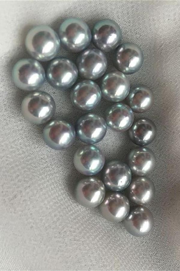 9-10mm Silver Grey Akoya Freshwater Pearl Loose Beads AAA 15/"