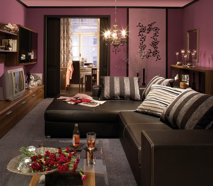 De 25+ bedste idéer inden for Wandfarben muster på Pinterest - wohnzimmer lila schwarz De 25+ bedste idéer inden for Wandfarben muster på Pinterest - wohnzimmer lila schwarz