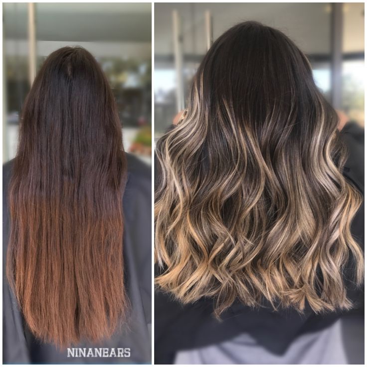 Balayage before and after transformation 2017 @ninanears